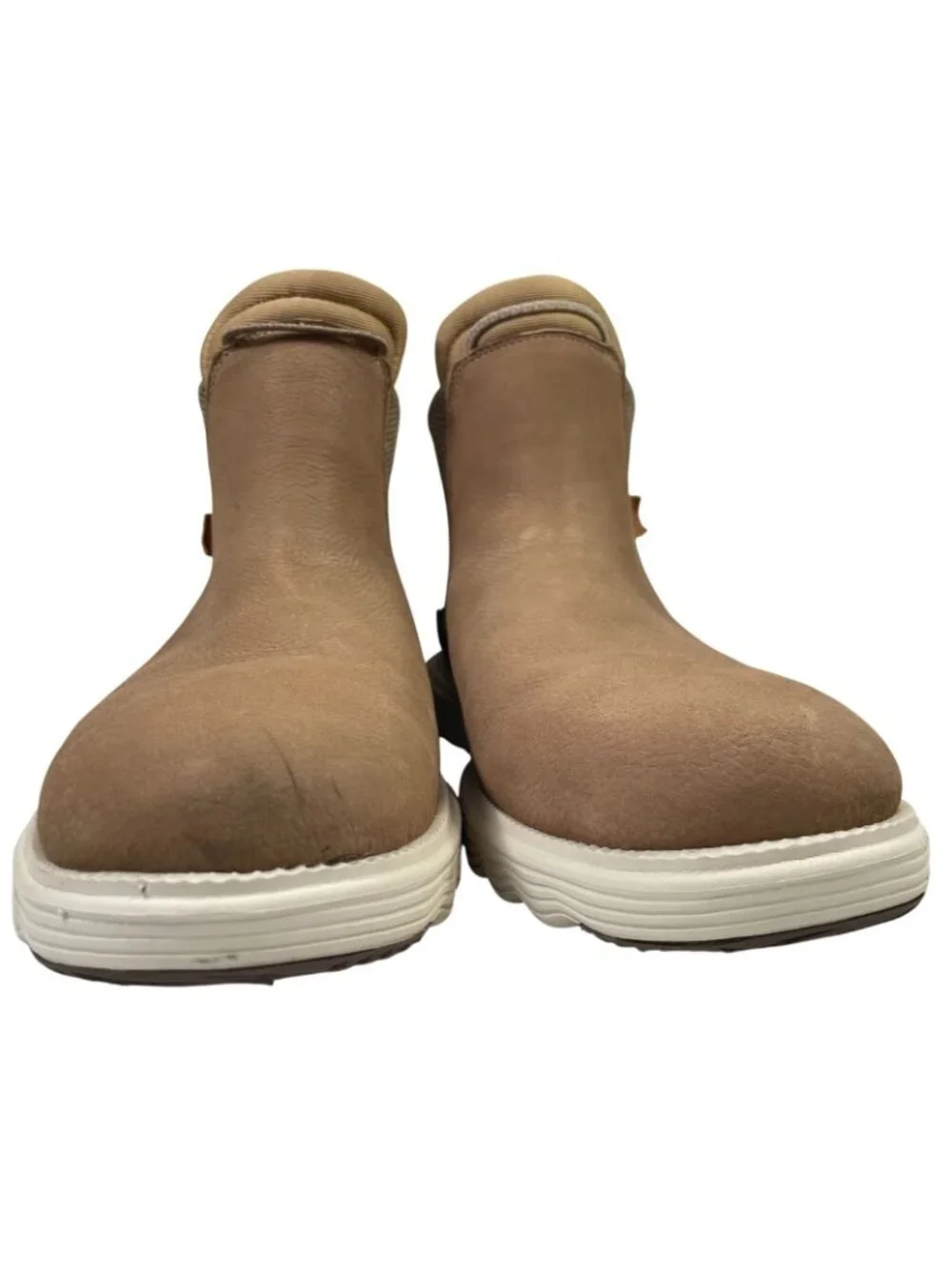 Hey Dude Branson Chelsea Ankle Boots sz 15 Walnut Leather Pull On Preppy Casual